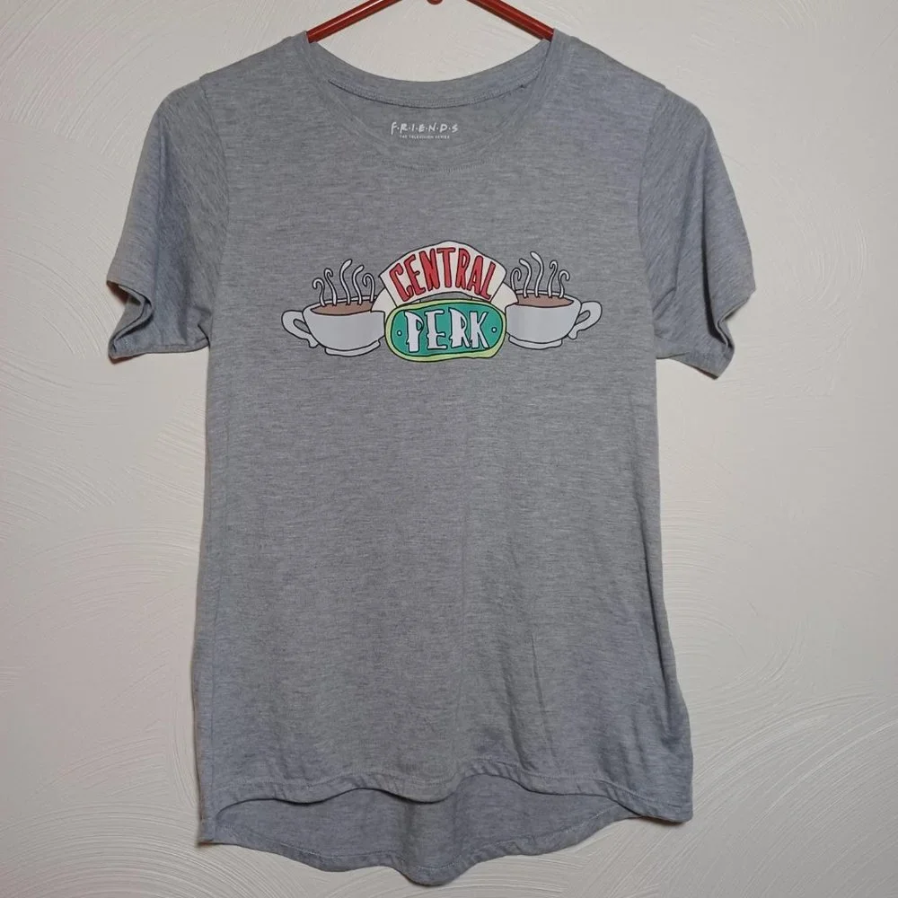 FRIENDS Central Perk Womens T-Shirt, Gray, Size - M, - Picture 1 of 5